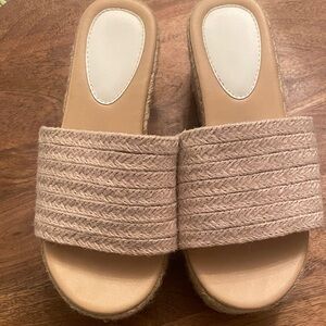 Women's Tan Slide Sandals